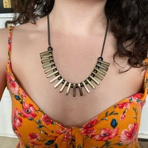 2010s EXPRESS Metallic Statement Necklace